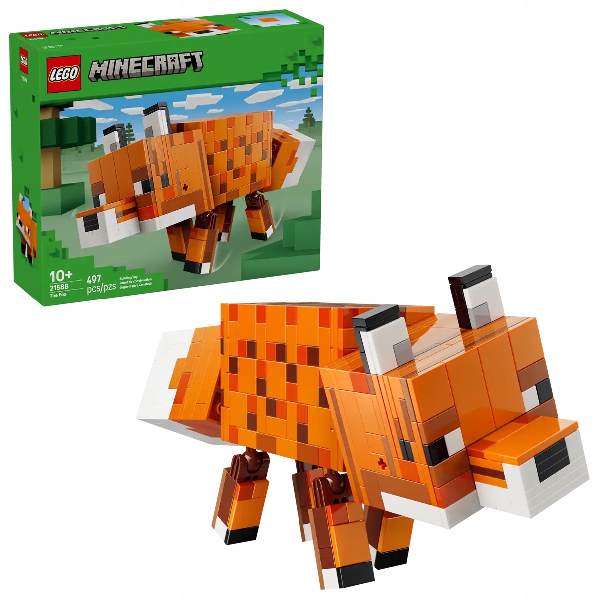 Lego Minecraft Liška 21588 rudá hra stavebnice pohyblivá konstrukční sada