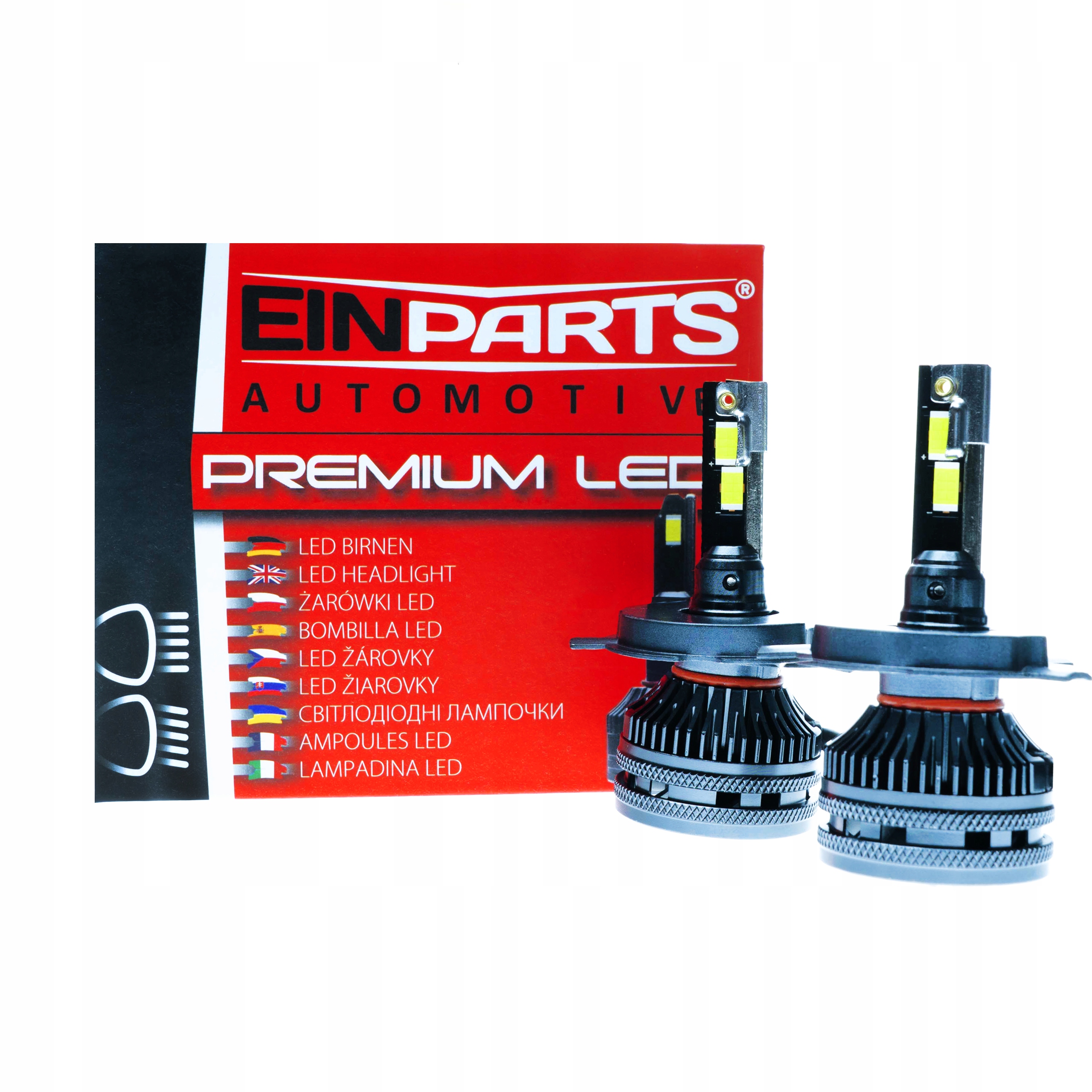 Žárovky H4 Led 6000K S Aktivním Chlazením 12–24V Canbus Plug&Play 2 ks