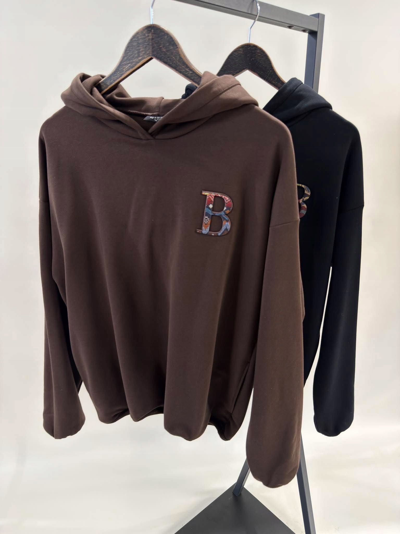 By O La La...! Dresová Mikina Hoodie S Žakárovým Logem Espresso S
