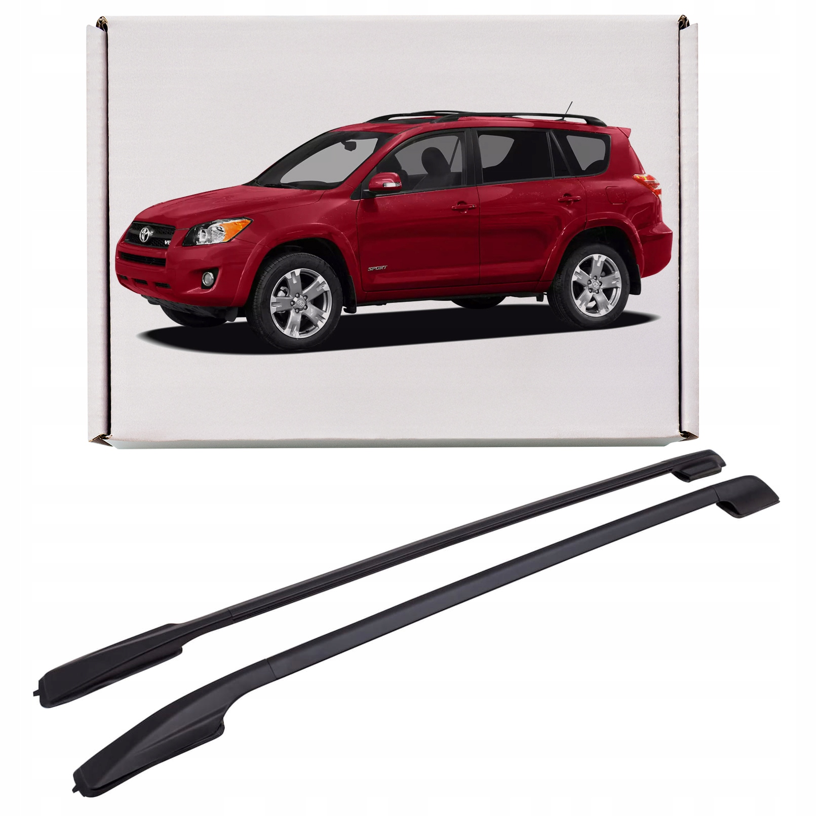 TOYOTA RAV4 III XA30 2005-2012 CZARNE RELINGI DACHOWE STYL OEM