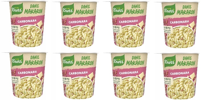 Levně 8 x 55 g Knorr Pokrm Těstoviny Carbonara instantní pokrm Karton