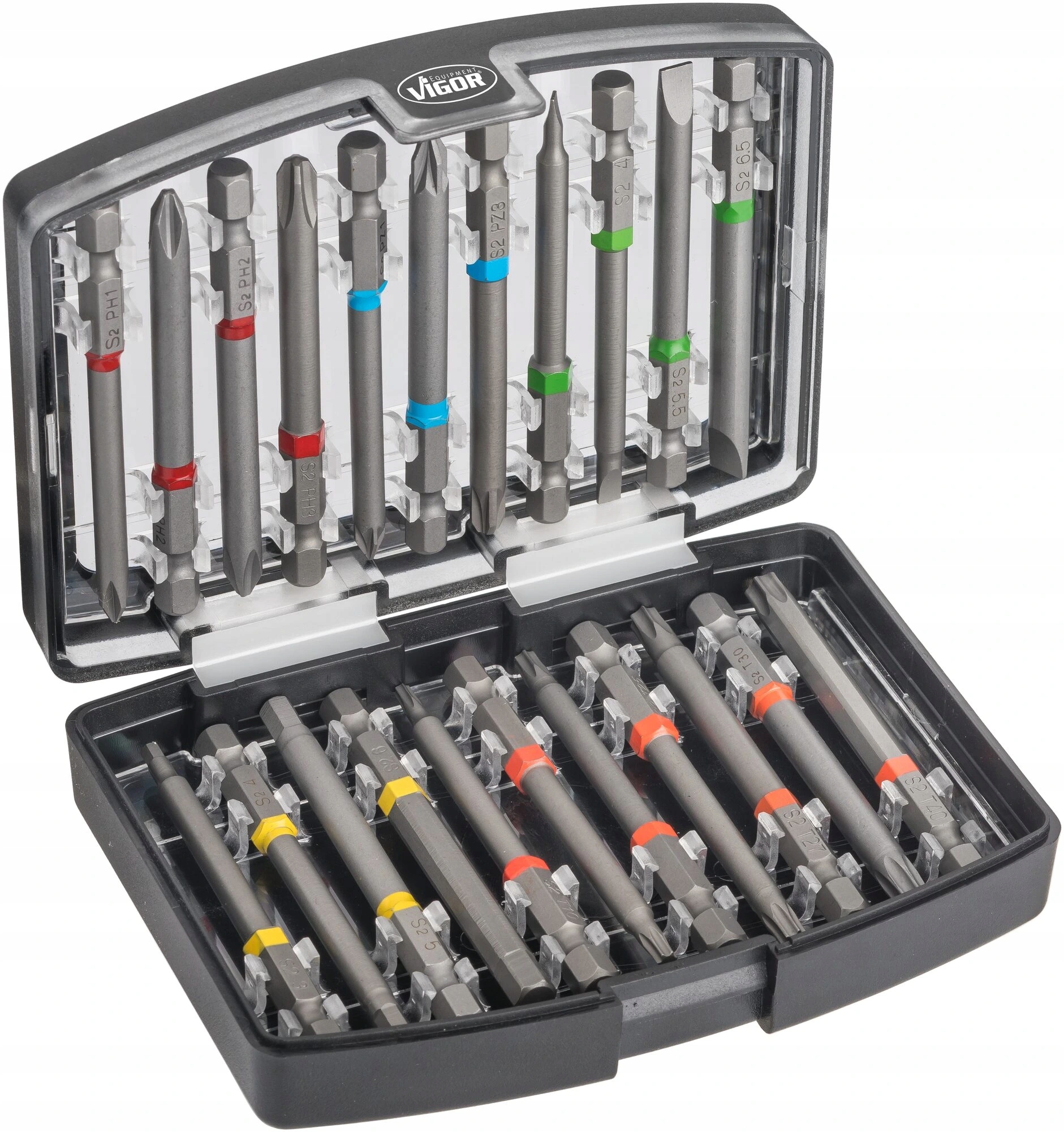 Vigor V6068, Box s bitmi, 1/4 palca (6,3 mm) šesťhra