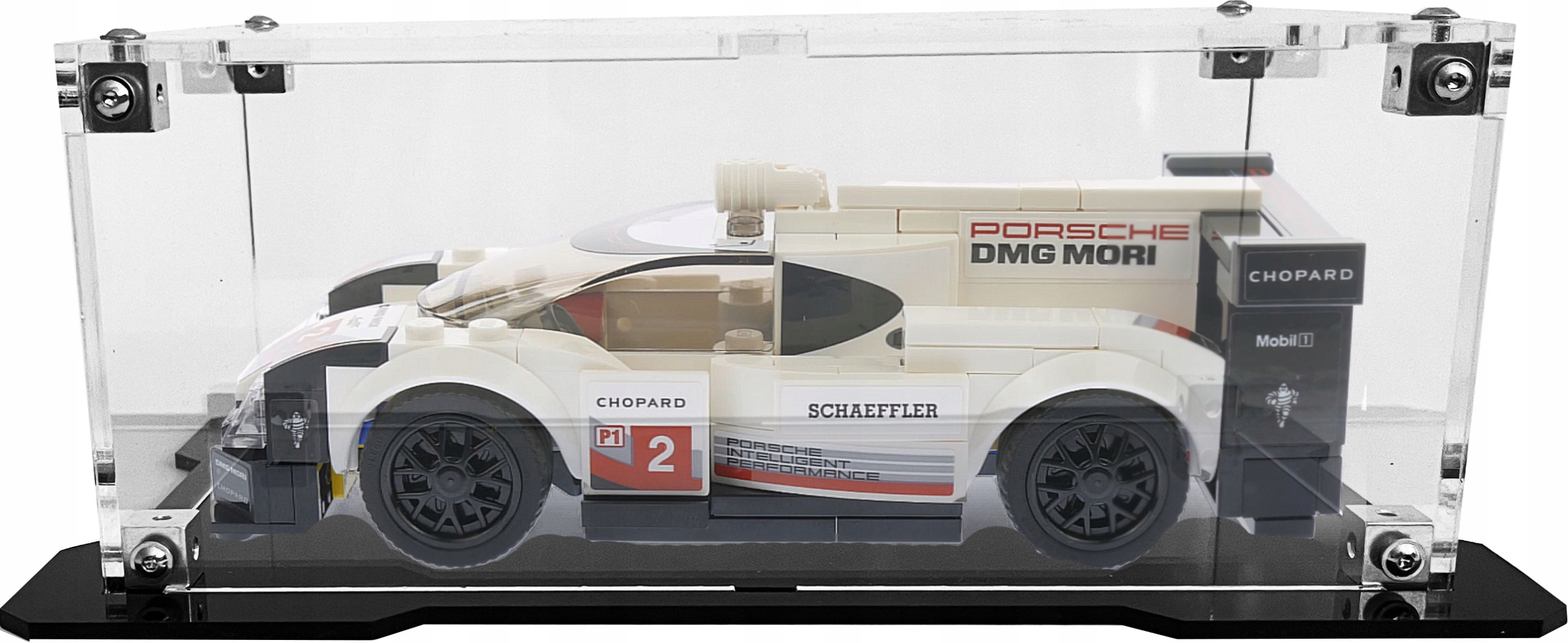Vitrína s černou základnou pro sadu Lego 75887 – Porsche 919 Hybrid