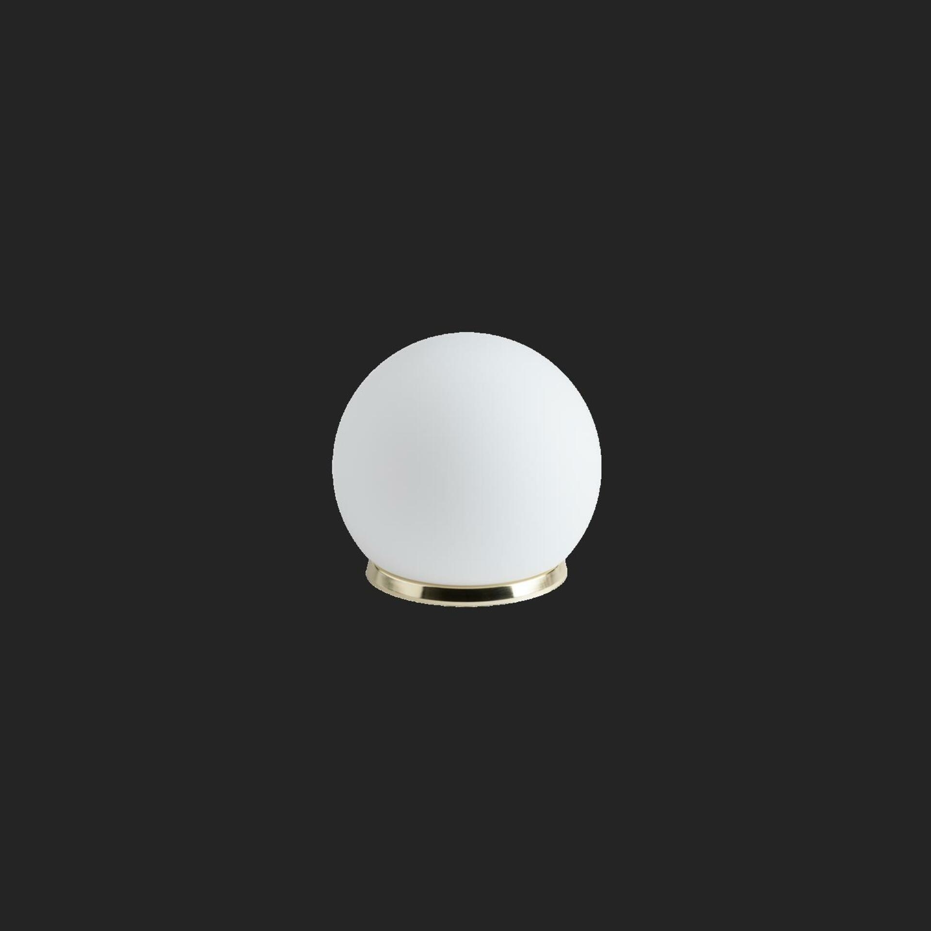 Osmont 50533 Bianca 1 stolná sklenená lampa mosadz leštená biela IP40 25W E