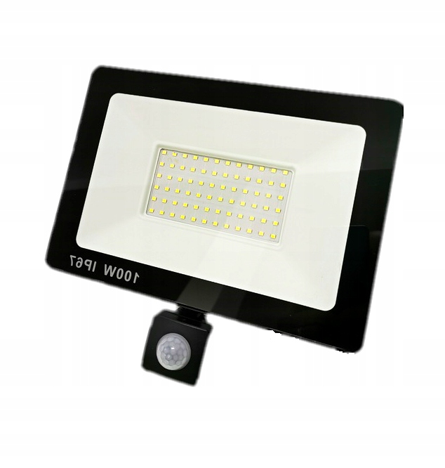 HALOGEN LAMPA LED 100W SMD z CZUJNIKIEM RUCHU SLIM