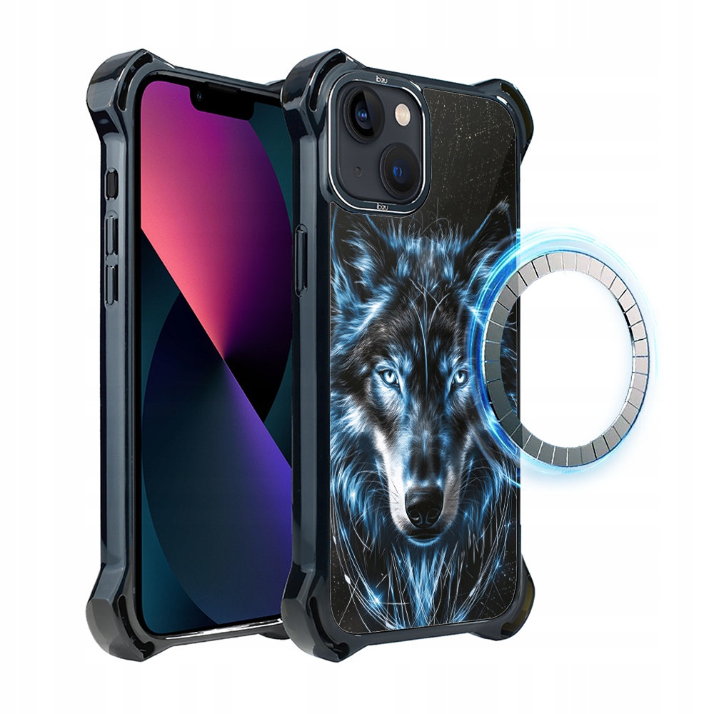 Pouzdro pro iPhone 13 Ibizu DropGuard Ultra s MagSafe, Ledový vlk