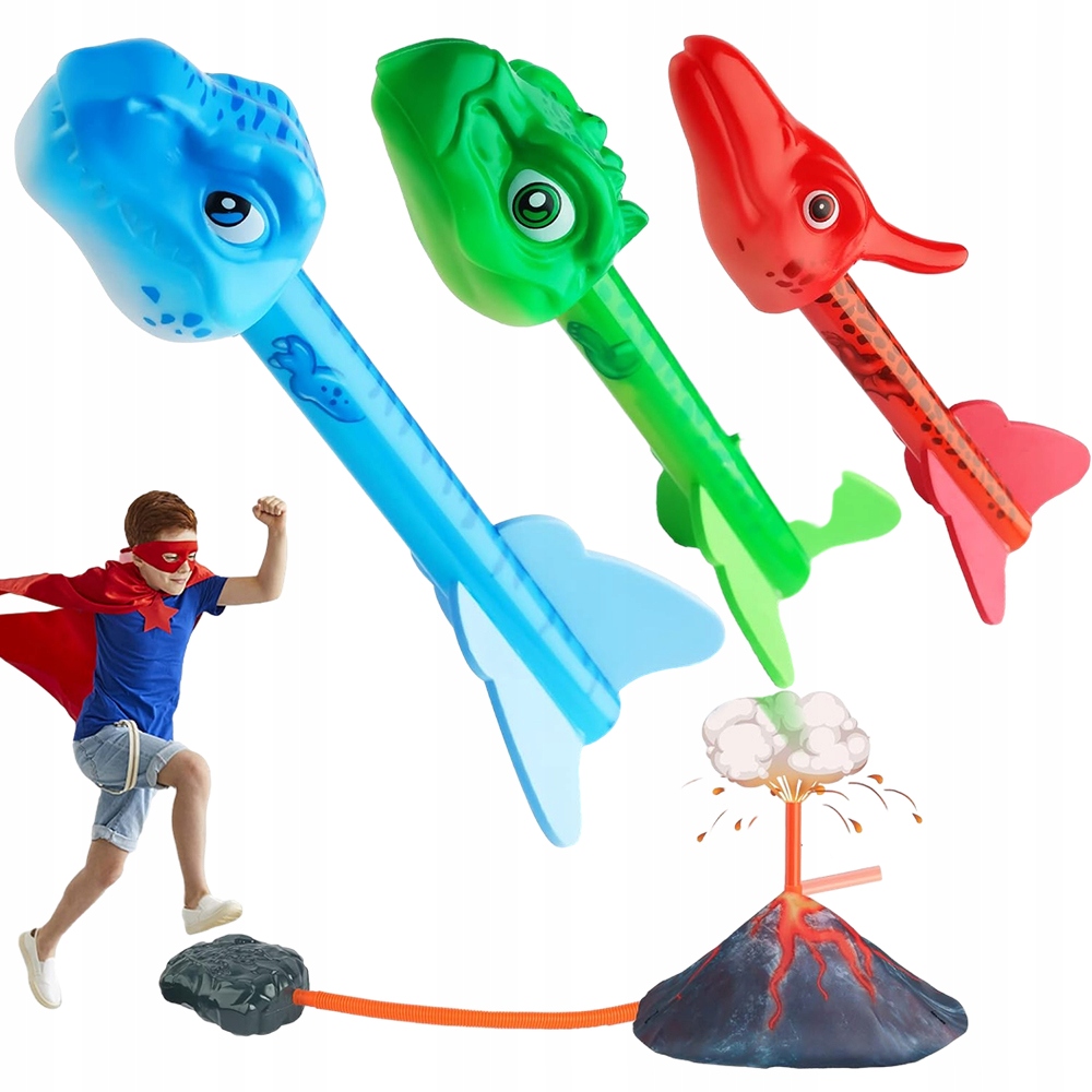 Rocket Toy Dinosaur Launcher Mäkká pena Odnímateľná vonkajšia aktivita na dvore