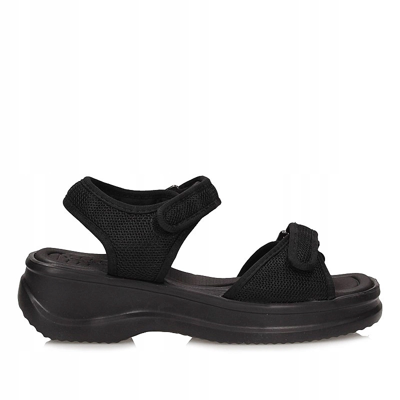 Dámské sandály Azaleia 18451 Vera Therapy Black na suchý zip na koturnu