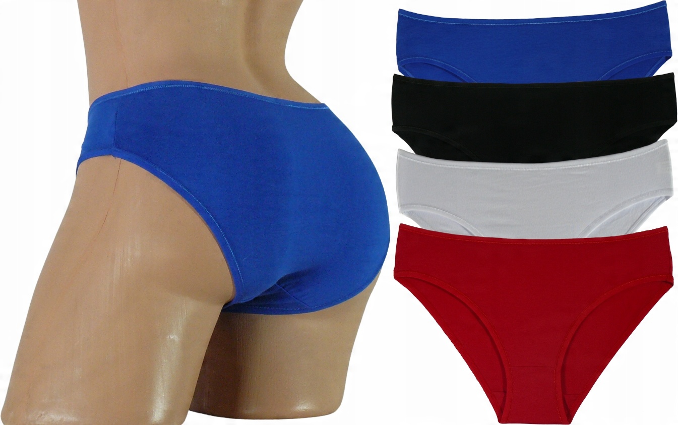 

Majtki Damskie Bawełniane Gładkie 4-PAK Rozmiar XL