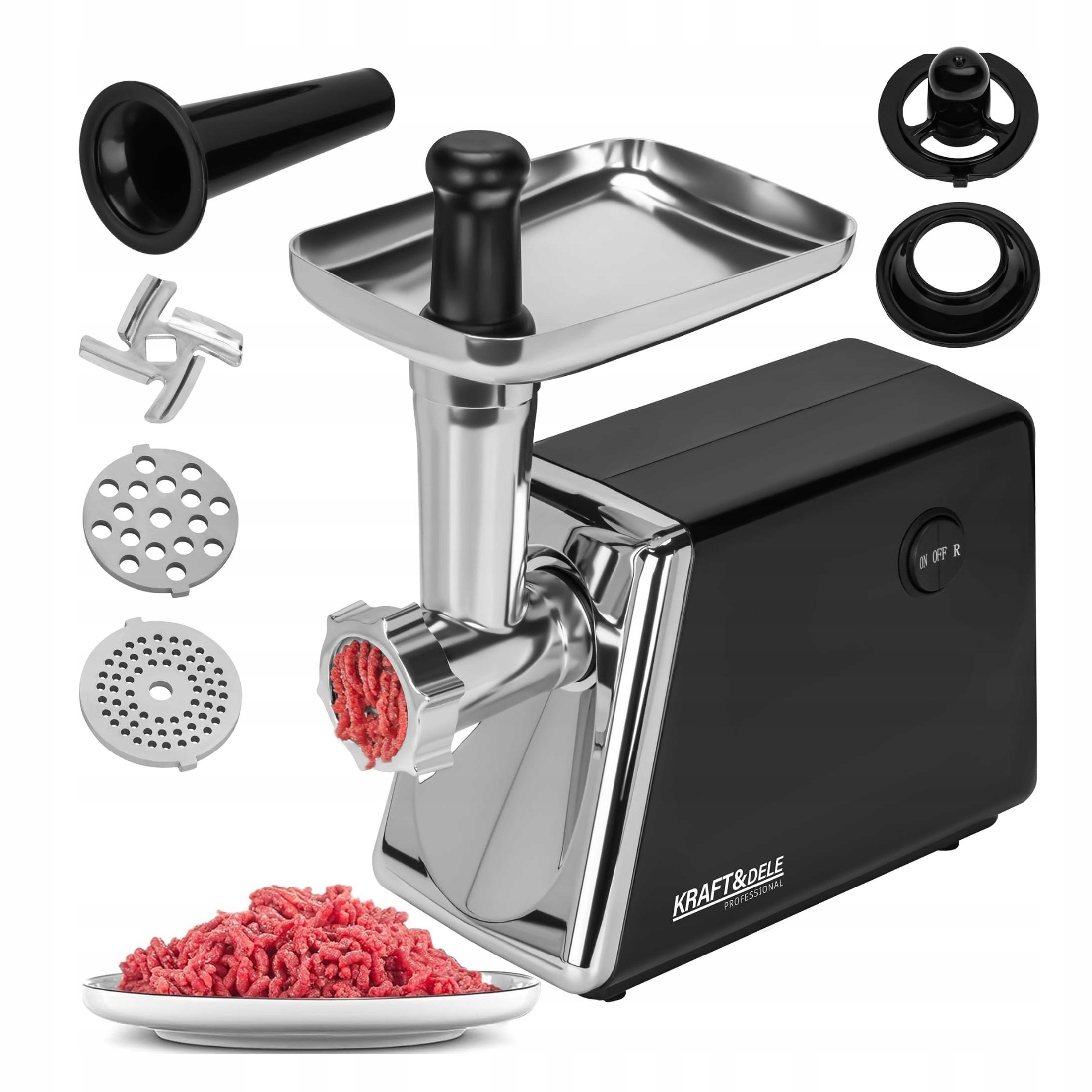 Elektrický Mlýnek Na Maso 2200W, 3 Disky, Sekáček