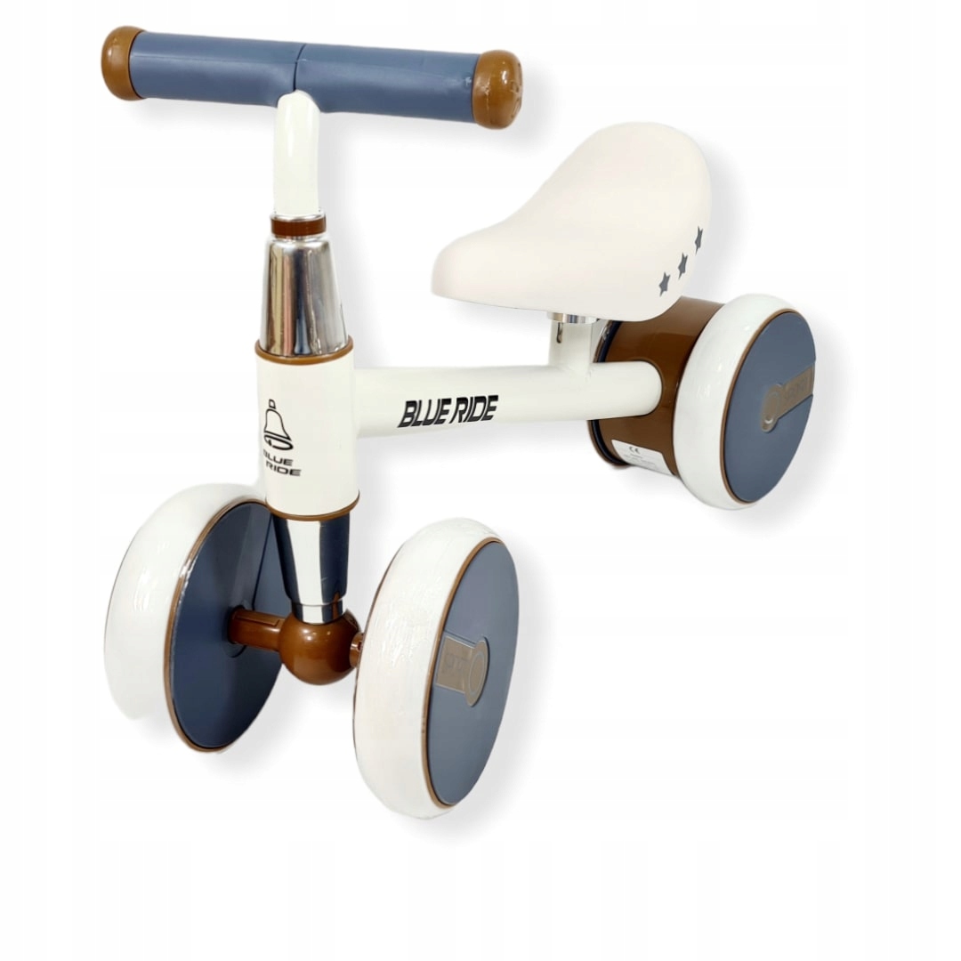 Pchacz Jeździk Rower Rowerek Biegowy Stalowy Chodzik 1002 Biały