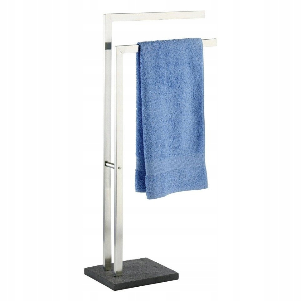 Vešiak Na Uteráky Do Kúpeľne, Bridlicový Podstavec Nerezová Oceľ 86,5 CM Wenko
