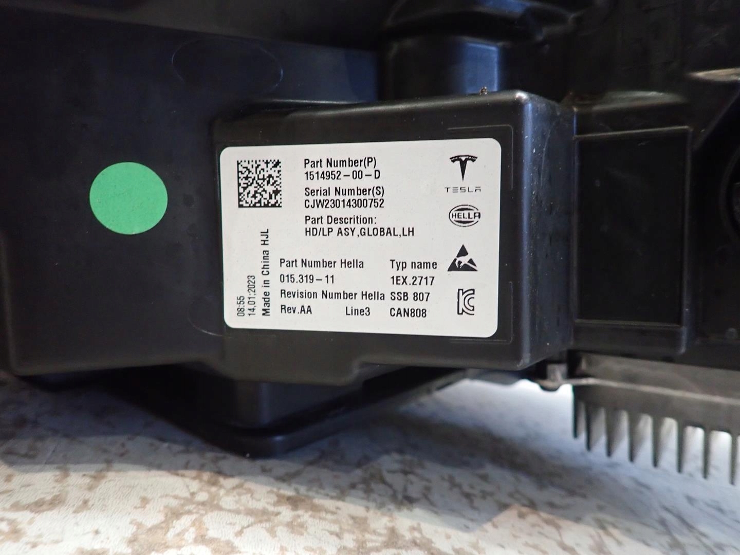 light front front left TESLA 3 LIFT 2020- FULL LED