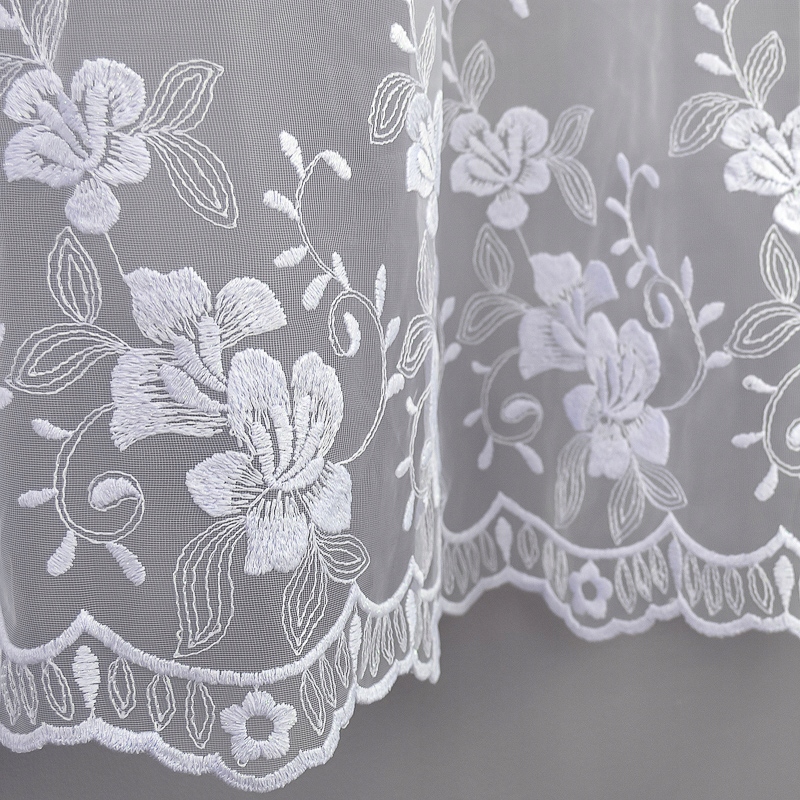 FIRANA GOTOWA PROSTA Z MARKIZETY 160x400 FIRANY KWIATY FIRANKI DO SALONU Marka inna