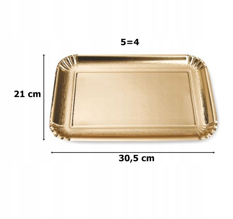 TACKA CUKIERNICZA ZŁOTA PAPIEROWA USZTYWNIANA 30,5x21 CM 1 SZT Kod producenta 6135