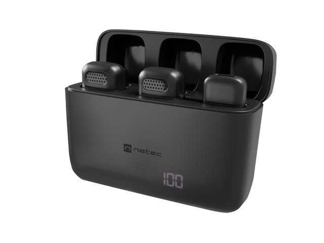 Mikrofon Natec Hopper kravatový bezdrátový Usb-c (2ks)