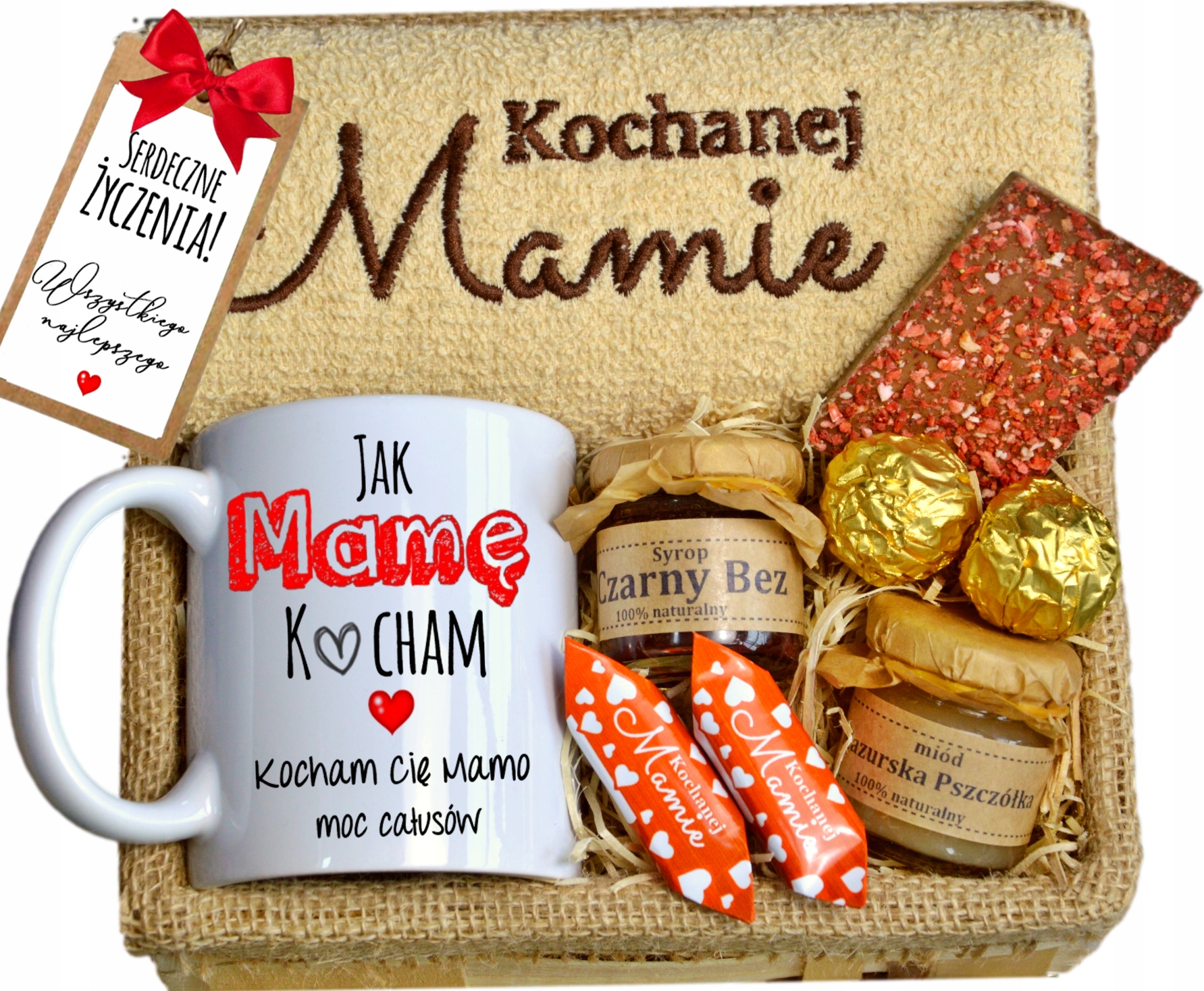 Levně dárek k Dni matek tatínka, med, sirup, hrnek