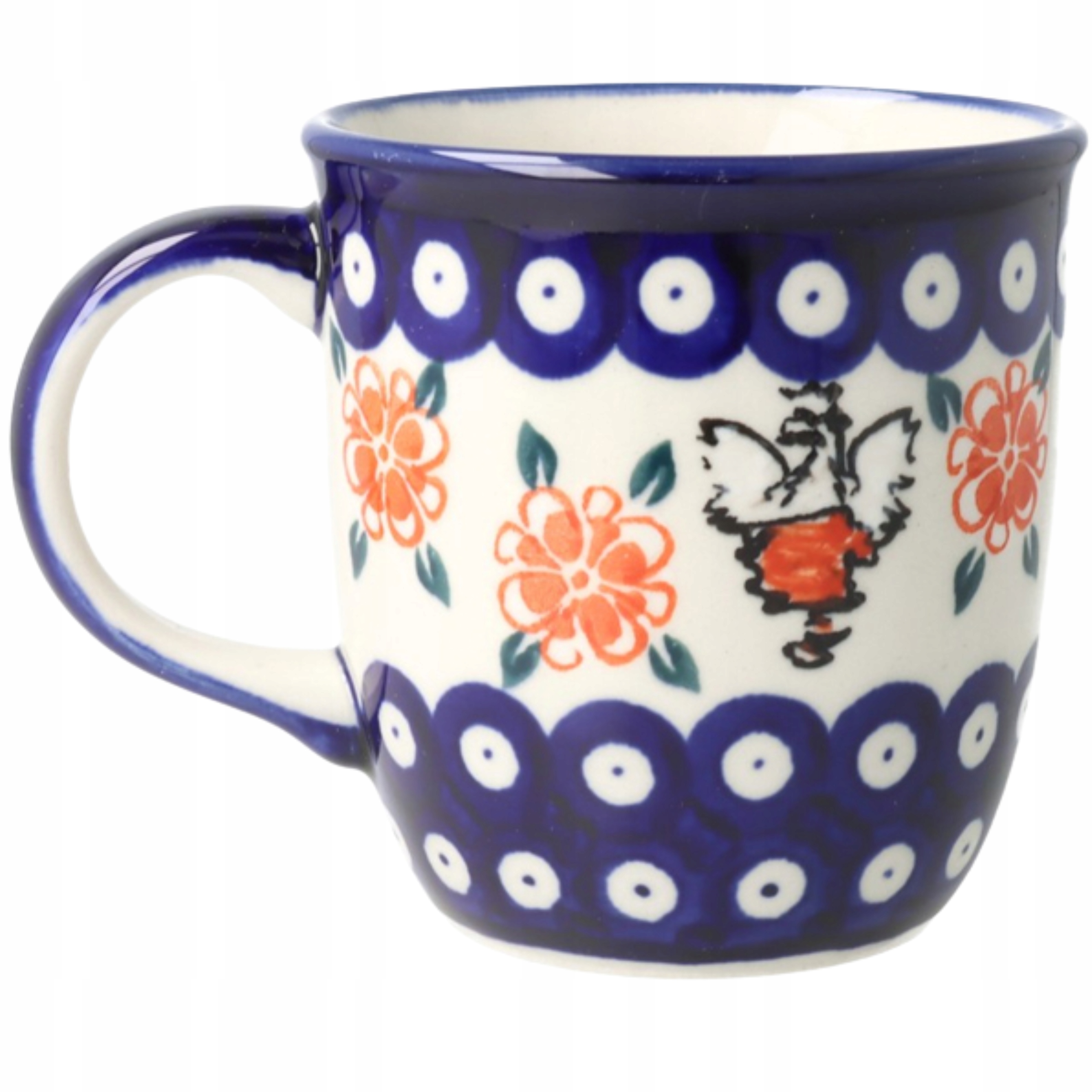 Klasický keramický hrnek Bolesławiec h 9,7 cm V 0,35 L GU1105 DEK1397A