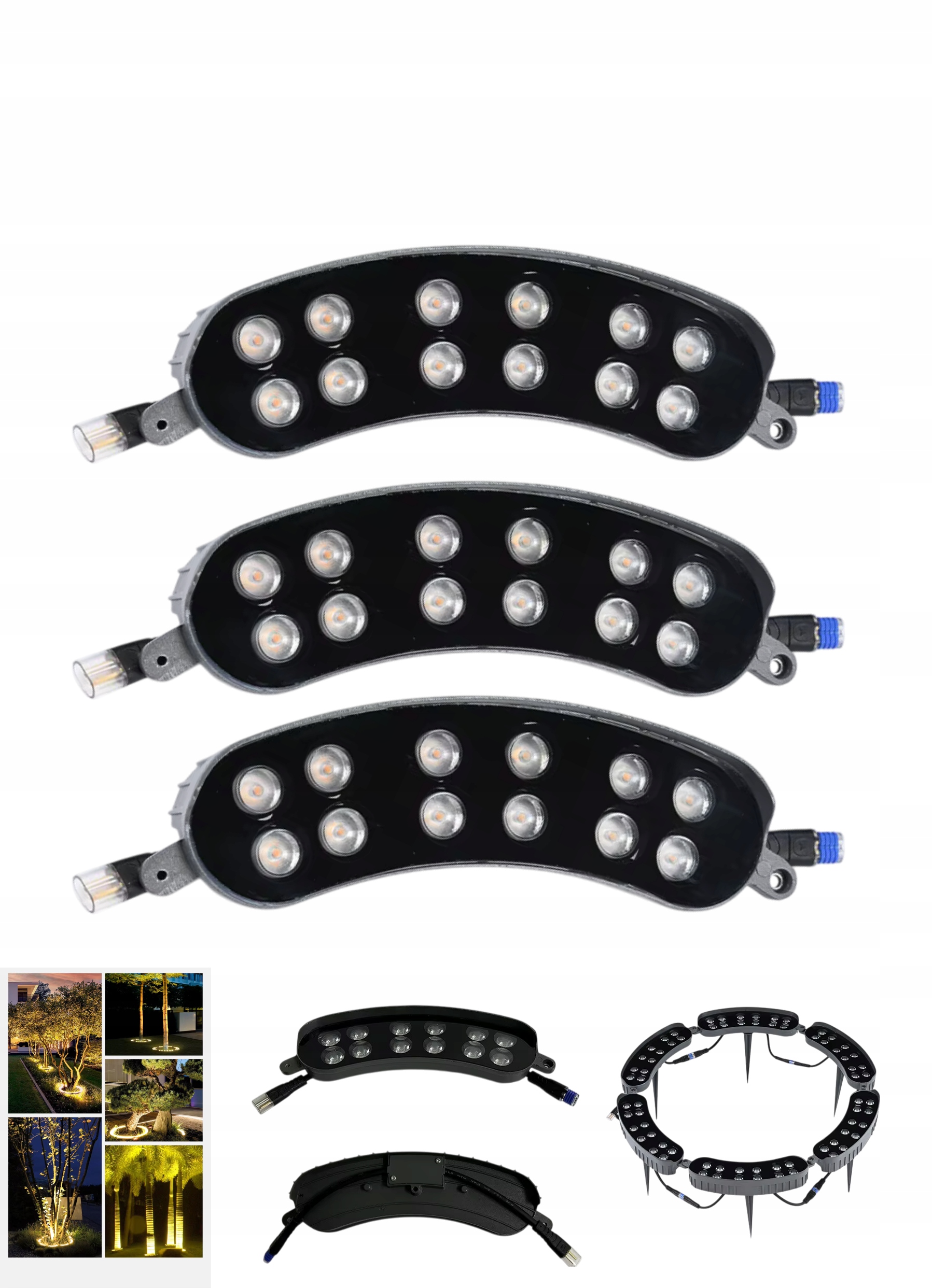Led lampa podsvietenie pre stromy 12W 230V IP65 teplá biela 3000K 3ks