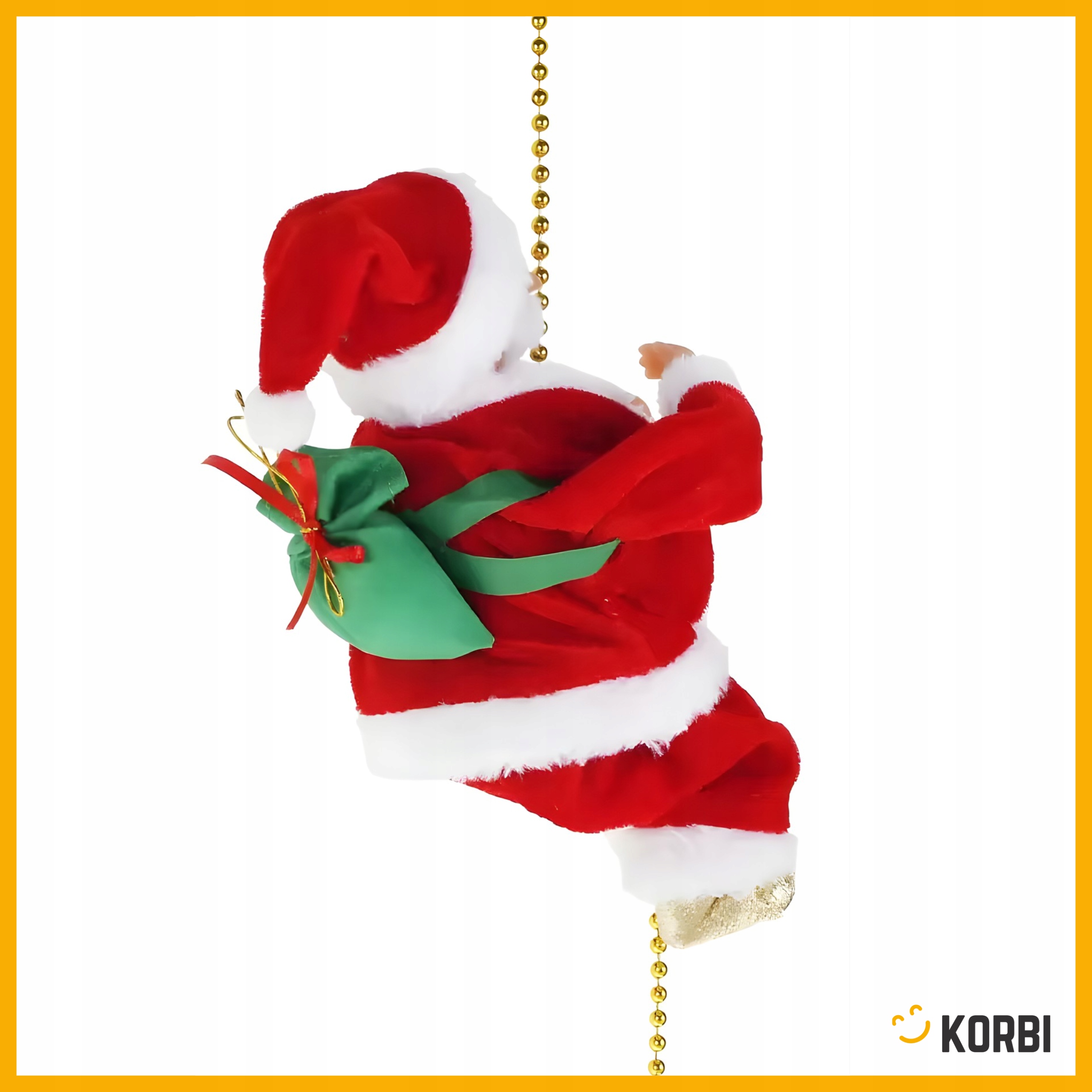 DEKORACJA WSPINAJĄCY SIĘ MIKOŁAJ OZDOBA ŚWIĄTECZNA GRAJĄCY PREZENT 100CM Kod producenta Korbi OZDOBA MIKOŁAJ WSPINAJĄCY SIĘ PO LINIE