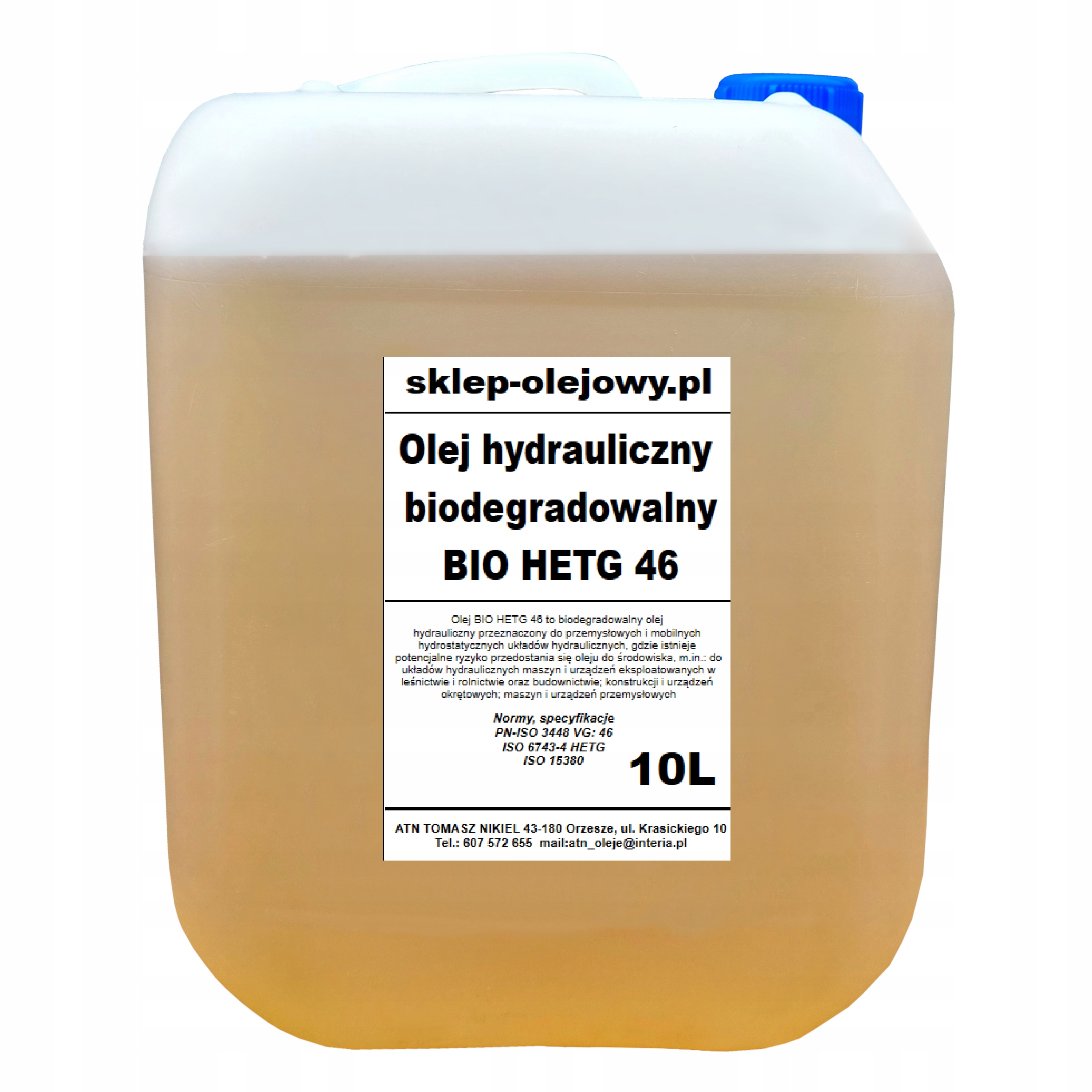OLEJ HYDRAULICZNY Biodegradowalny VG46 -- Multi Bio Hetg 46 -- 10L