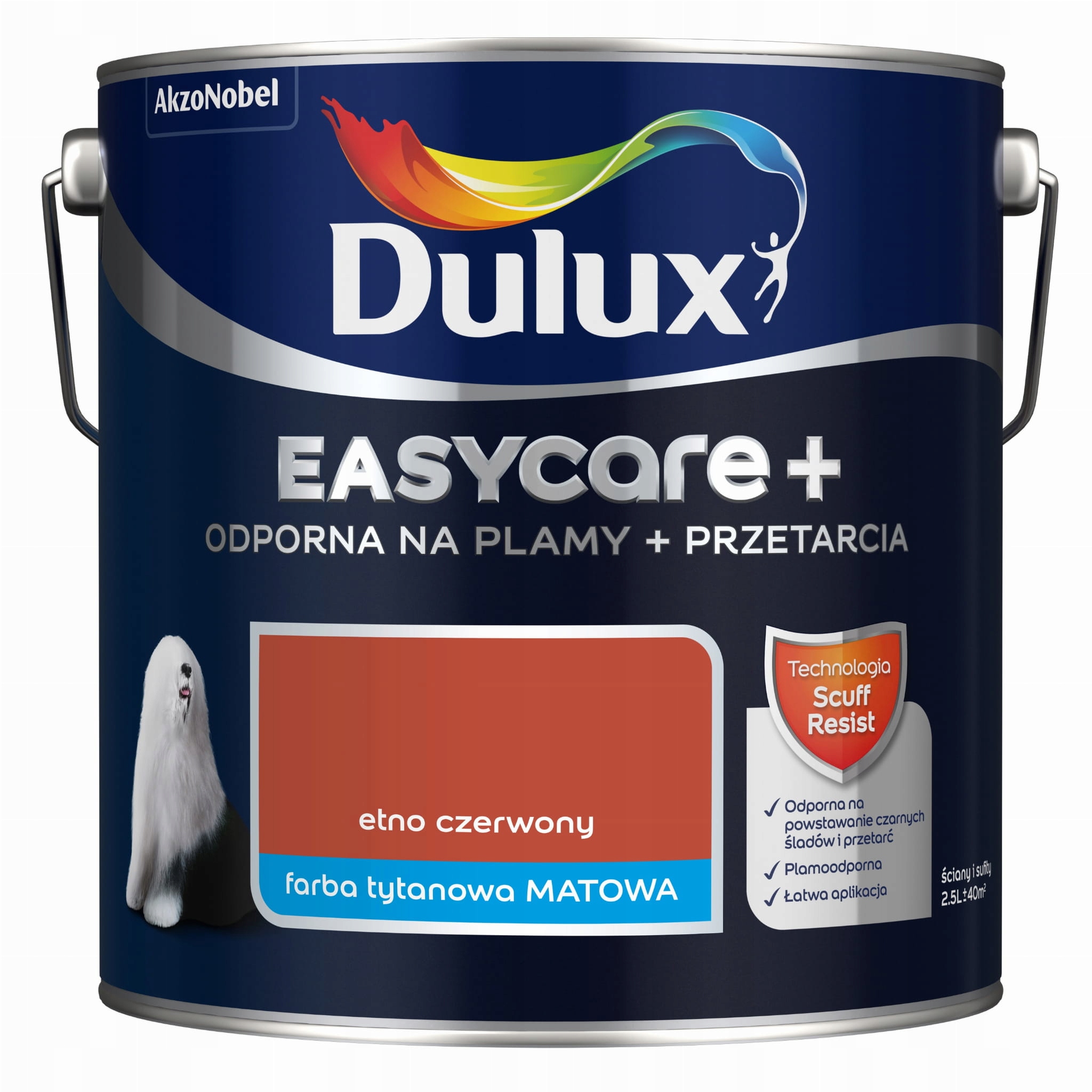 Dulux Barva Latexová Barva Easycare+ 2,5L Etno Červená