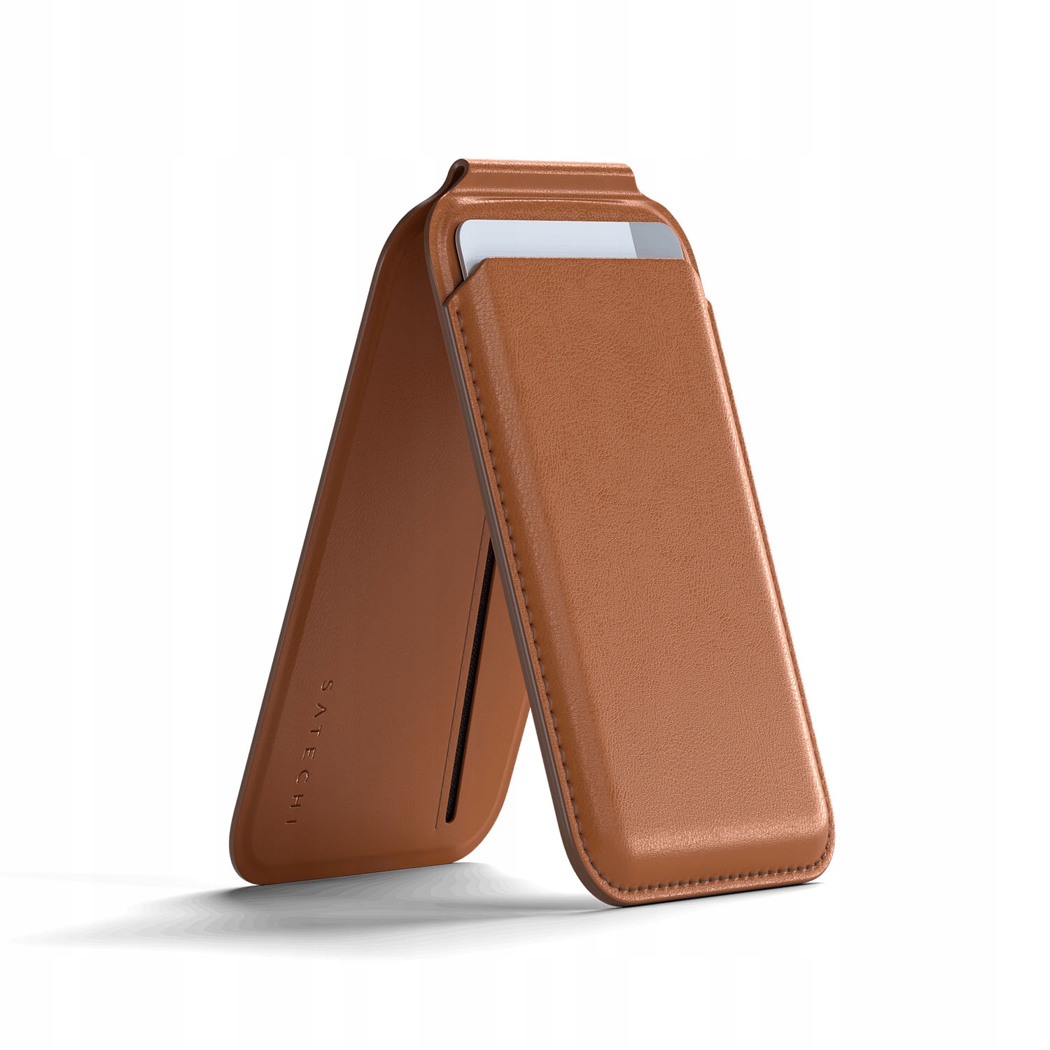 Satechi Magnetic Wallet Stand do iPhone Brązowy