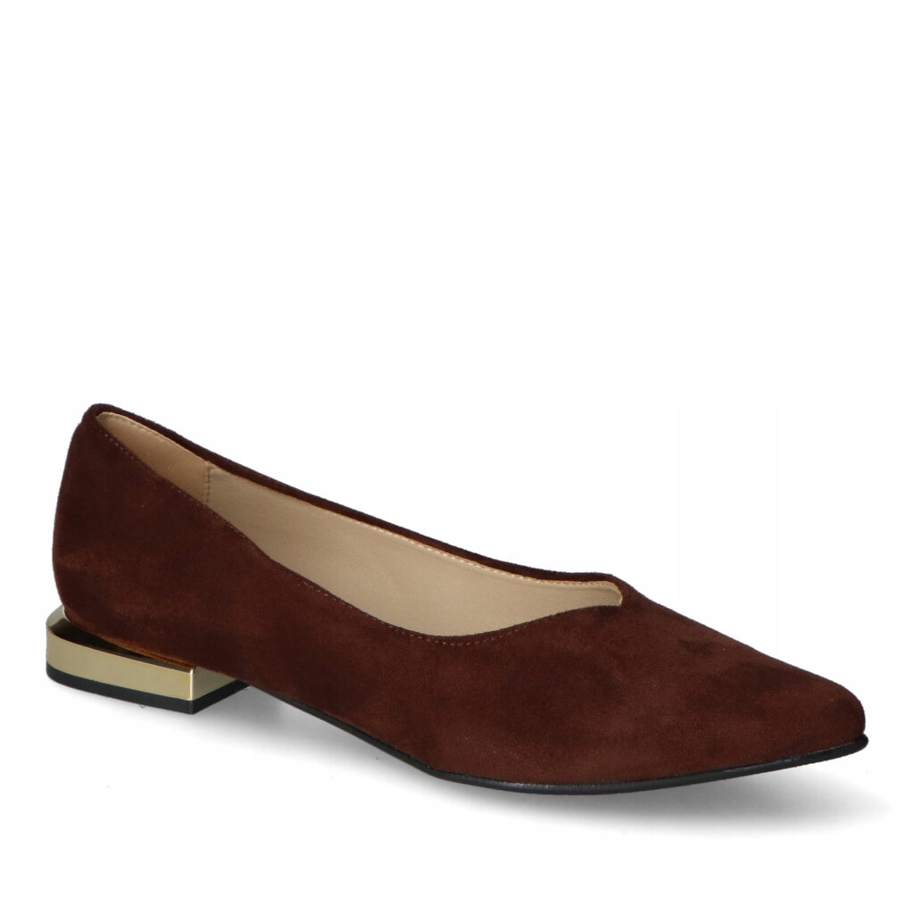 Baleriny Kamex-But 64 Czekolada zamsz 37