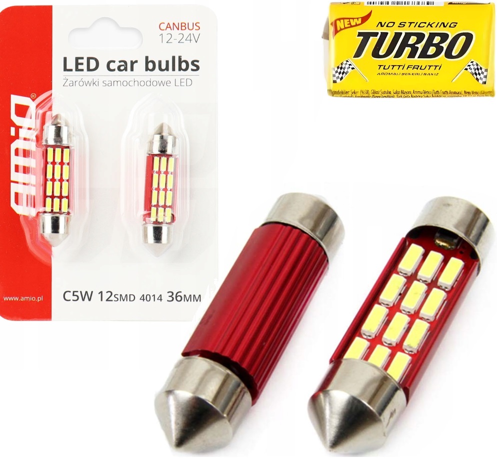 Żarówki Rurkowe Led Canbus C5W C10W 36mm do auta osobowego Tir Bus 12V 24V