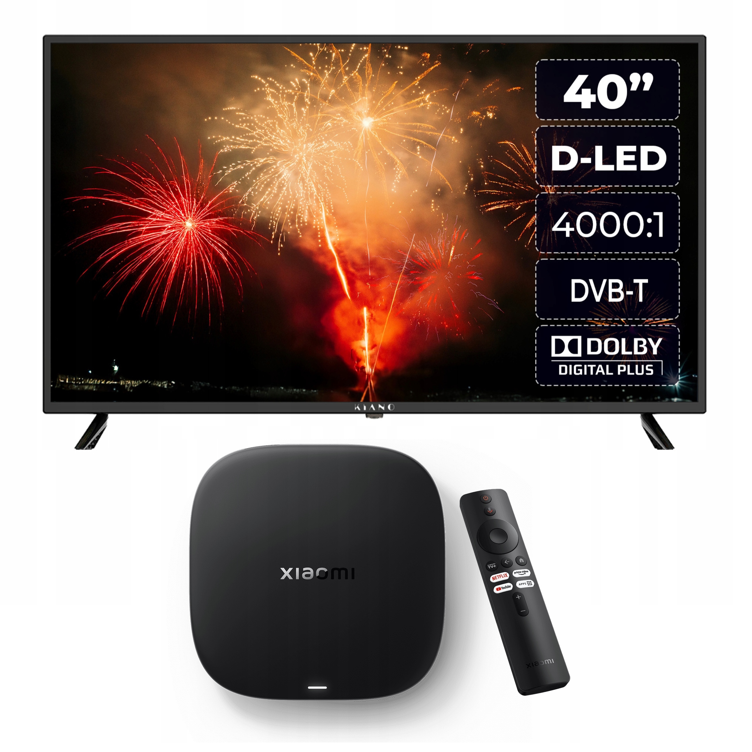 Televízor Kiano Model 40' Slim Thin Frame Xiaomi Tv Box S (3 Gen)