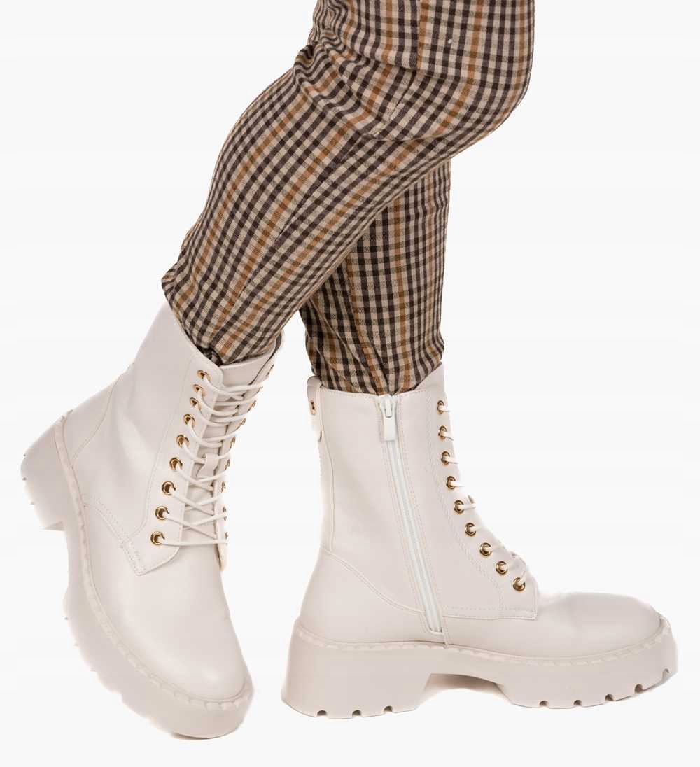 Kanady Kotníkové Boty Workery Na Platformě Dámské Polské