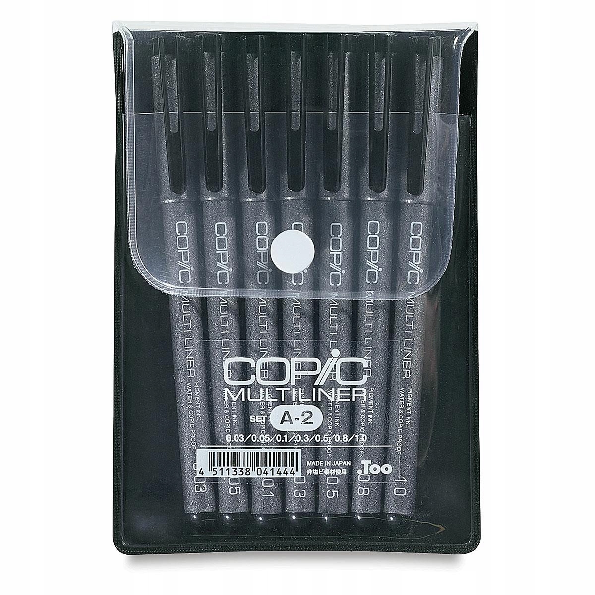 Copic Multiliner Sada 7 tlouštěk Set A-2 černá