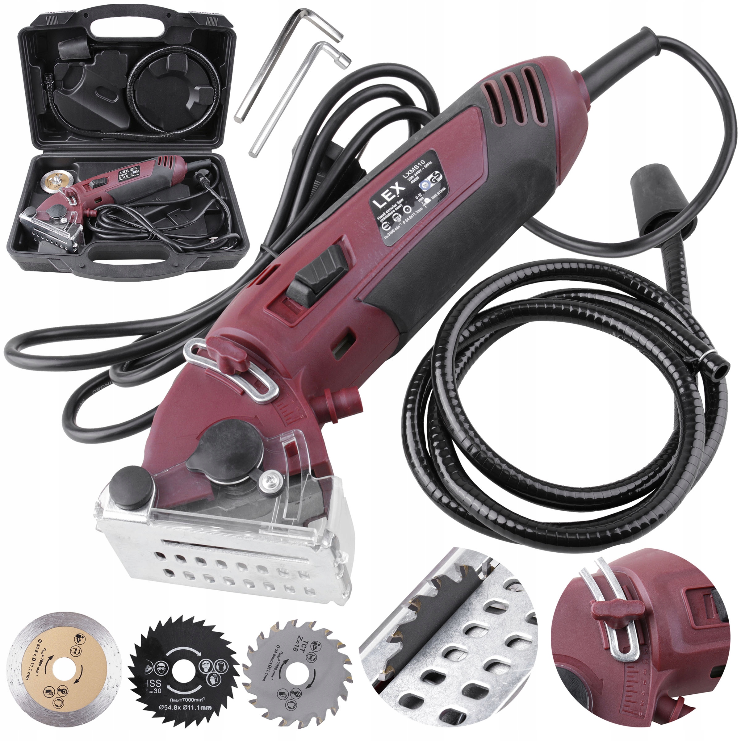 Pilarka Piła Prezyzyjna Tarczowa Tarcze Mocna Drewno Fliz Zestaw