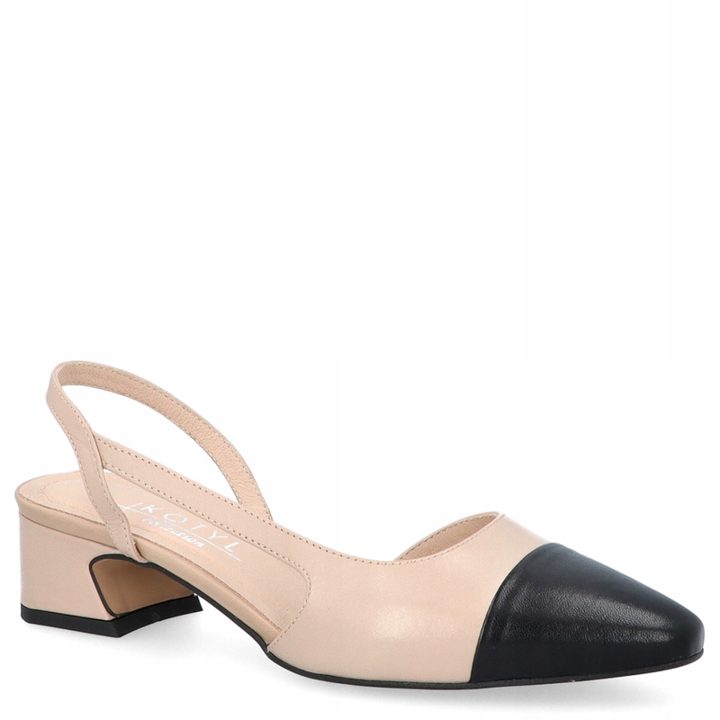 Boty bez podpatku Kotyl 1709 Béžovo-černé 40