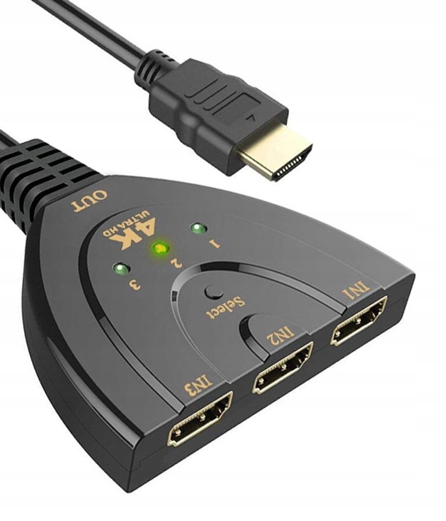 

Rozdzielacz 3x Hdmi Switch Splitter 4K Ultra Hd