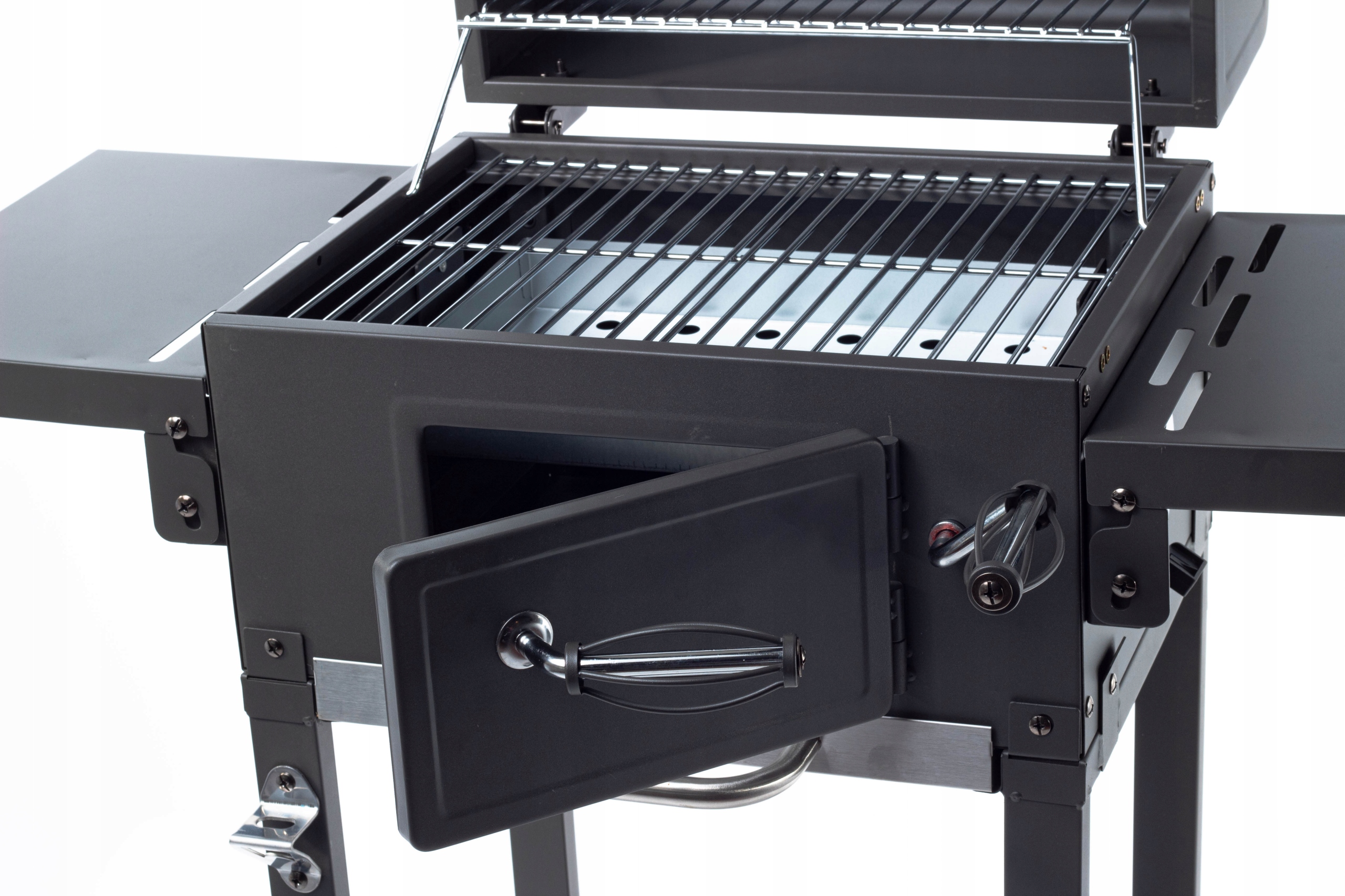 GRILL WĘGLOWY OGRODOWY Riwall RUSZT Z POKRYWĄ POPIELNIK +TERMOMETR Wysokość grilla 99 cm