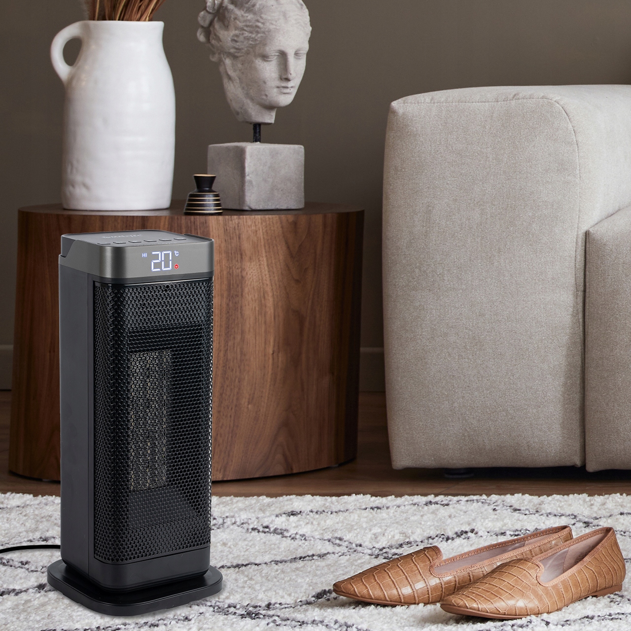 TERMOWENTYLATOR GRZEJNIK ELEKTRYCZNY KOLUMNOWY FARELKA PTC LED 2000W PILOT Model ProLine2000