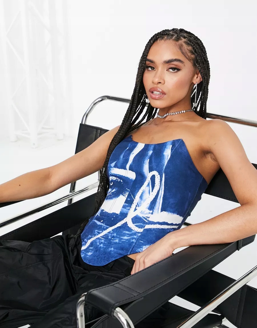 THE KRIPT GORSET NIEBIESKI DOPASOWANY XXS 1XED Marka inna