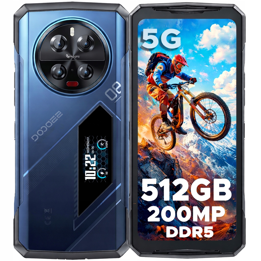 Telefón Smartfon DooGee V40PRO 36GB+512GB 5G Pancerny Nfc Multitool 8680mAh