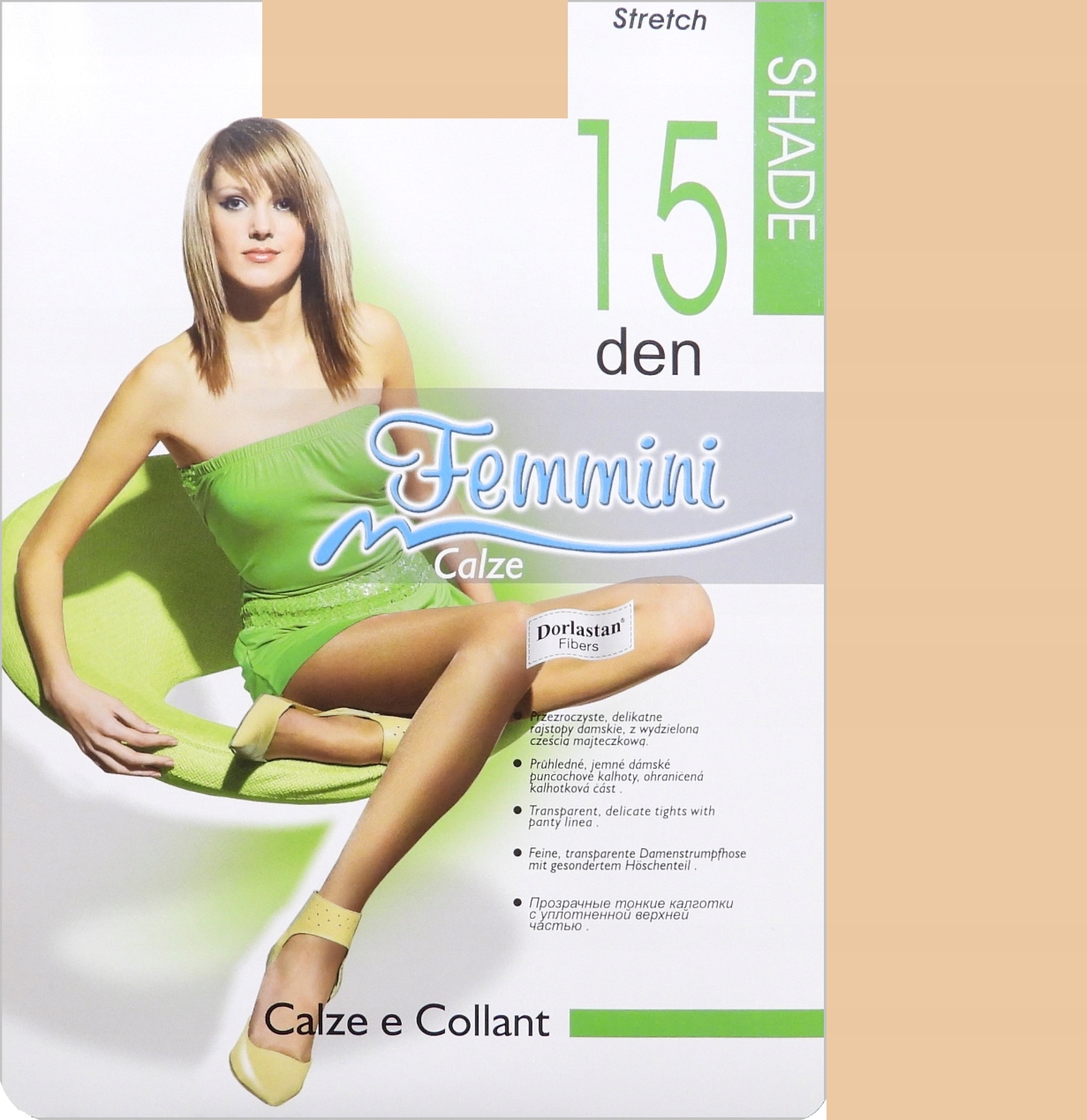 

Femmini Shade 15den rajstopy stretch sabbia 2