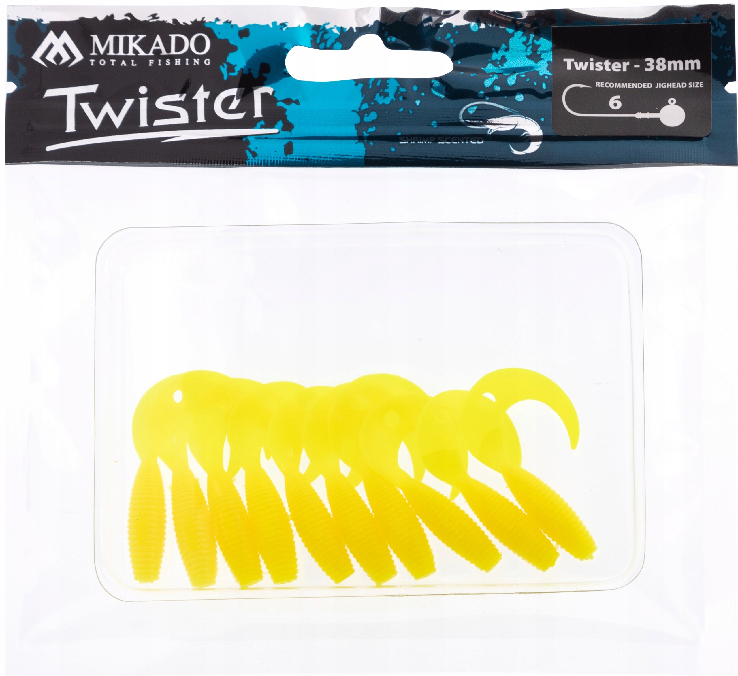 Twistery Na Okonia Mikado Łowne 3,8CM 10 Szt Le guma-TWISTER