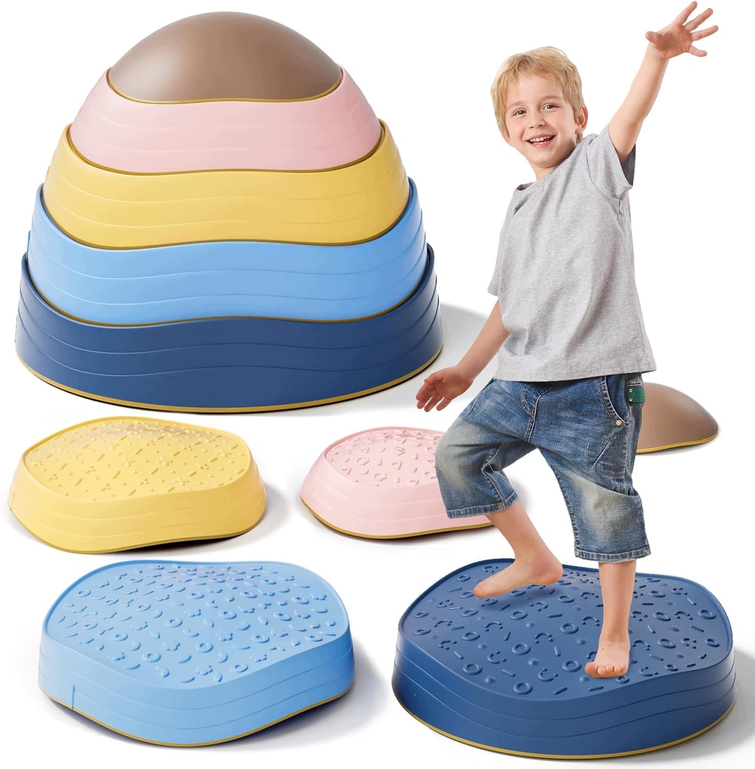 KidBloom Kamienie równowagi Compact wielobarwne zabawki sensoryczne 3-5 lat