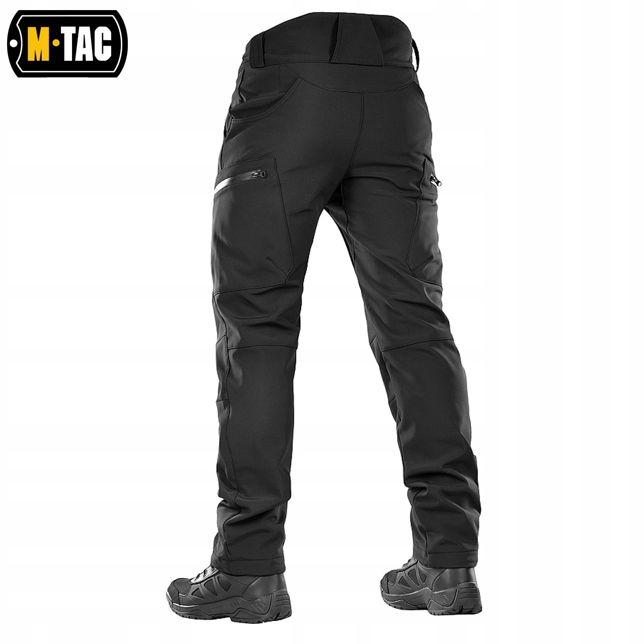 SPODNIE TREKKINGOWE MĘSKIE BOJÓWKI SOFTSHELL WINTER M-TAC CZARNE M Płeć mężczyzna