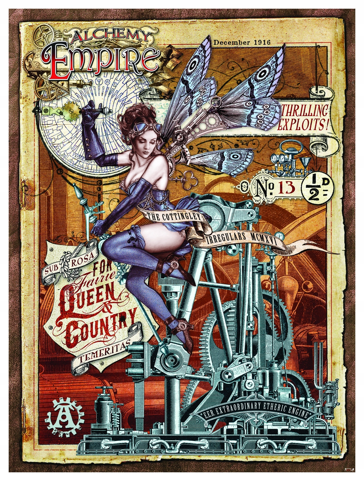 Fototapeta Steampunková víla Alchymie Empire Mechanická 184x254, vinyl lepidlo