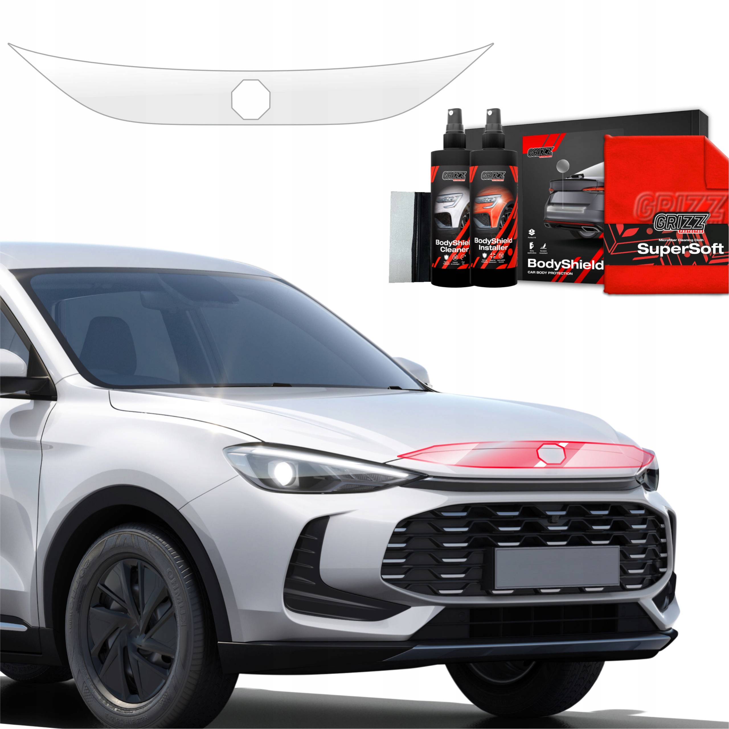 Fólie Ppf na masku pro Mg Zs Hybrid+ (2024-2025) Grizz