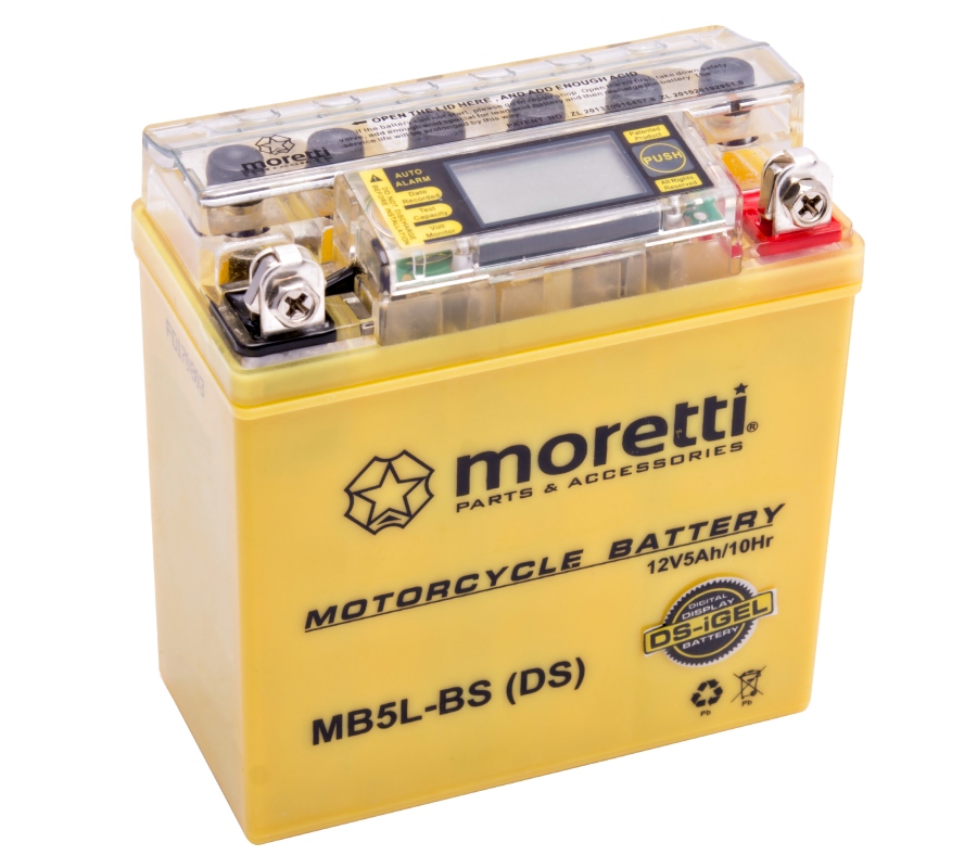 Akumulator motocyklowy Agm MB5L 12V 5Ah 65A LCD YB5L-B