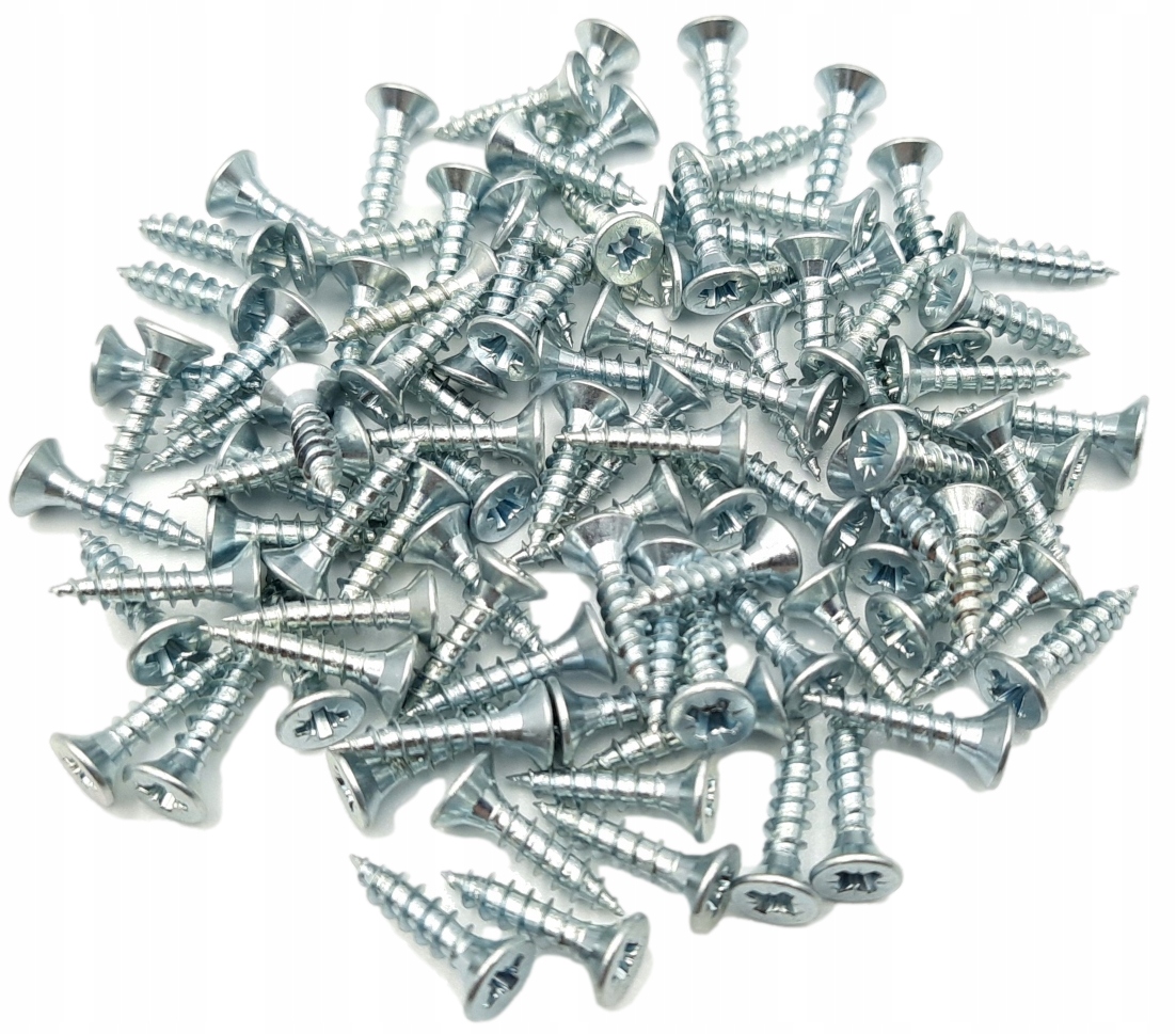 100x Wkręty hartowane do drewna 4x16 ocynk Marka Allin