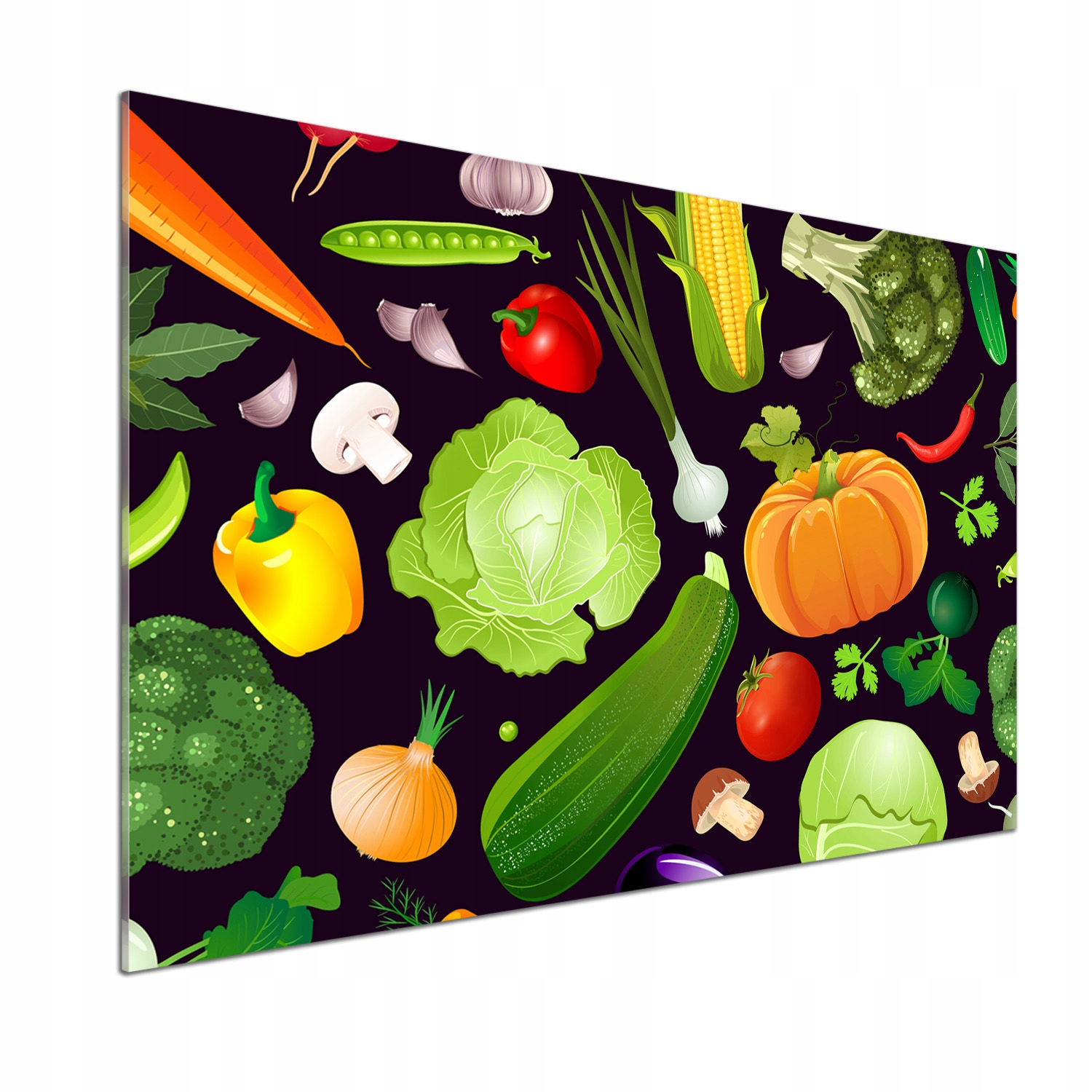 Panel do kuchyne Farebná zelenina 100 x 70 cm Lepidlo