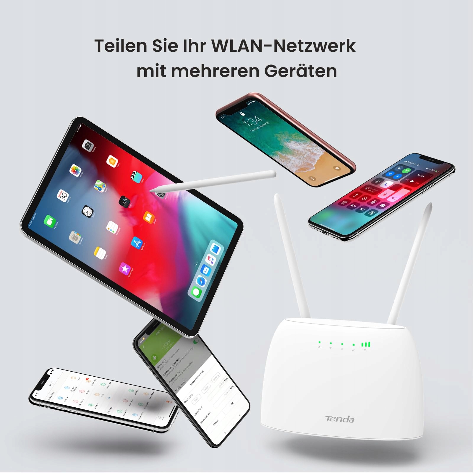 TENDA Router LTE 4G SIM CAT4 AC1200 Dualband 300Mbit/s 867Mbit/s Biały — miniatura 4