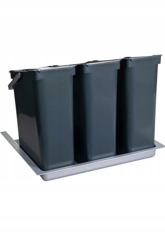Kôš Na Odpadky Peka Quattro Basic 600 3X20 L S Vekom, Antracit